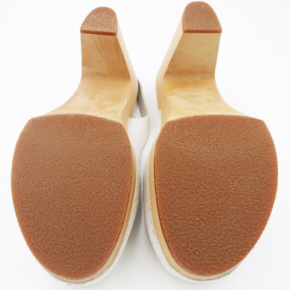 RARE Swedish Hasbeens Mimmi Heeled Slingback Sandal White EU 40/9 M - Picture 13 of 16